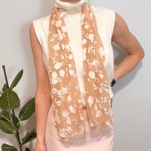 Vintage Parisian Floral Silk Scarf